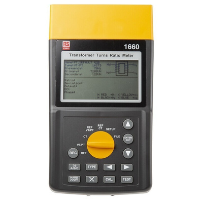 Transformer Turns Ratio Meter, 34Vrms excitation voltage 0.8 → 2000 ratio range