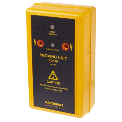 John Drummond Voltage Indicator & Proving Unit Kit 3.5mA 700V ac, Kit Contents 1 Long Angled Prod, 1 L-Shaped Prod and