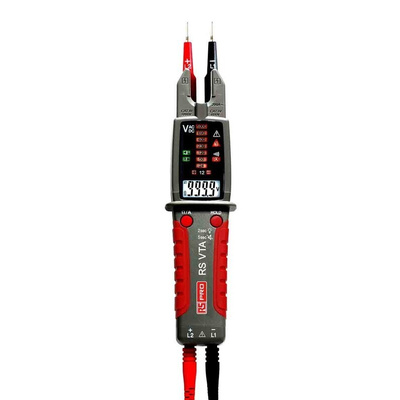 RS PRO APPA VTA, Digital Voltage tester, 999.9V ac/dc, Continuity Check, Battery Powered, CAT IV With RS Calibration