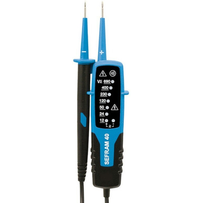 Sefram SEFRAM40, LED Voltage tester, 690V ac, Continuity Check, CAT III 600V