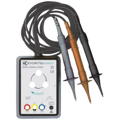 Kyoritsu KEW8031F Phase Rotation Tester, CAT III 600 V, 60Hz Max, 600V ac Max