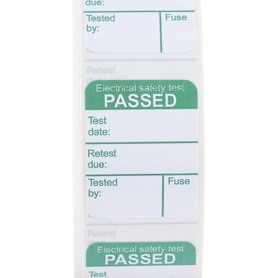 Megger 1000-971 PAT Testing Label, For Use With PAT 400