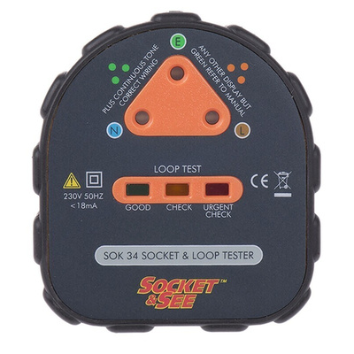 Socket & See, Model SOK 34 Socket Tester 13A 230V ac