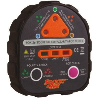 Socket & See, Model SOK 36 Socket Tester 13A 230V ac