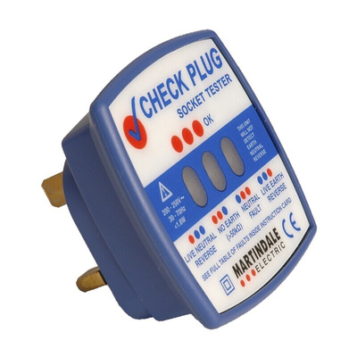 Martindale, Model CP-501 Socket Tester 13A 200 → 250V ac CAT II 300 V RS Calibration