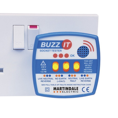 Martindale, Model CP-501 Socket Tester 13A 200 → 250V ac CAT II 300 V RS Calibration