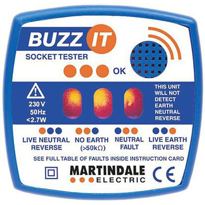 Martindale, Model BZ101 Socket Tester 13A 230V ac CAT IV 300 V RS Calibration