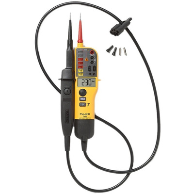 Fluke T130, LCD Voltage tester, 690V, Continuity Check, Battery Powered, CAT III 690V With RS Calibration