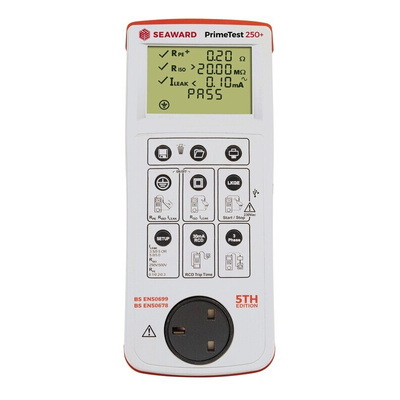 Seaward PrimeTest 250+ UK PAT Tester, Class I Test Type With UKAS Calibration
