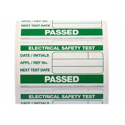 Seaward 339A318 PAT Testing Label, For Use With Portable Appliance Testers