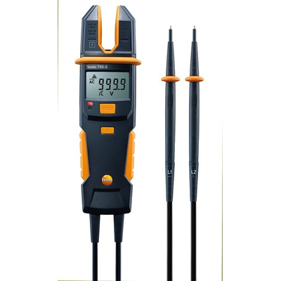 Testo 755-2, LCD Voltage tester, 1000V, Continuity Check, Battery Powered, CAT III 1000V