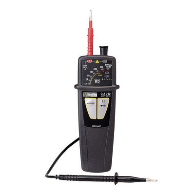 Chauvin Arnoux CA 742, LED Voltage tester, 690 V ac, 750V dc, Continuity Check, Battery Powered, CAT IV With RS