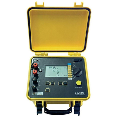 Chauvin Arnoux CA 6240 Ohmmeter, 399 Ω Max, 1μΩ Resolution, 4 Wire