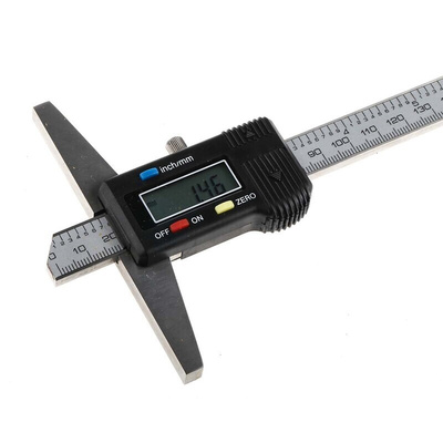 RS PRO 150mm Imperial & Metric Depth Gauge, Stainless Steel
