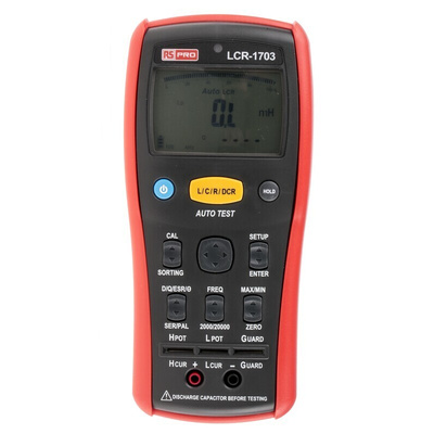 RS PRO LCR-1703 Handheld LCR Meter 20mF, 200 MΩ, 20000H