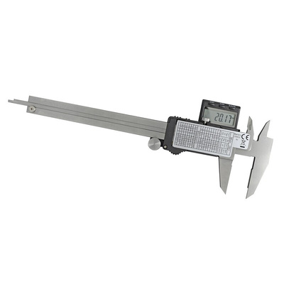 RS PRO 150mm, 6in Digital Caliper Caliper 0.01 mm Resolution, Imperial, Metric With UKAS Calibration