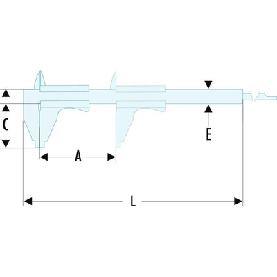 Facom 200mm Vernier Caliper Caliper, Metric