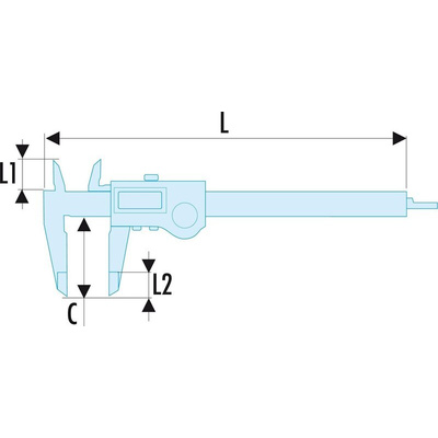 Facom 200mm Digital Caliper Caliper, Metric