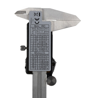 RS PRO 150mm, 6in Digital Caliper Caliper 0.0005 in, 0.01 mm Resolution, Imperial, Metric