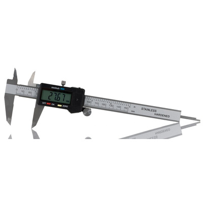 RS PRO 150mm, 6in Digital Caliper Caliper 0.0005 in, 0.01 mm Resolution, Imperial, Metric