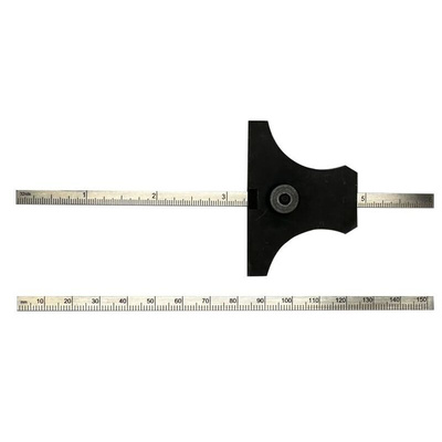 134mm Imperial, Metric Depth Gauge, Steel, 47g