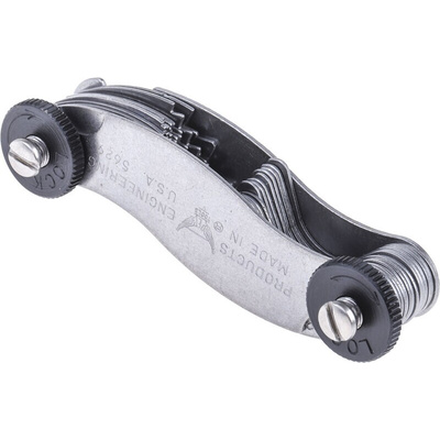 RS PRO, 28 Blades Thread Pitch Gauge, Imperial/Metric thread type