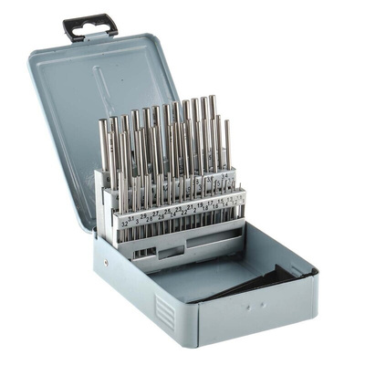 RS PRO Drill Blank Set, Steel, 51 piece