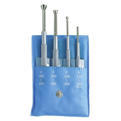 RS PRO Gauge Set, Steel, 4 piece