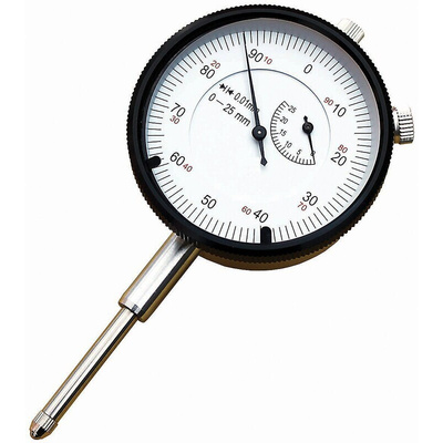 RS PROMetric Plunger Dial Indicator, 0 → 25 mm Measurement Range, 0.01 mm Resolution , ±0.008 mm Accuracy