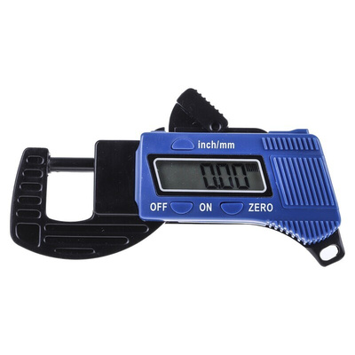 RS PRO Thickness Meter, 0mm - 12mm, ±0.1 mm Accuracy, 0.01 mm Resolution, LCD Display