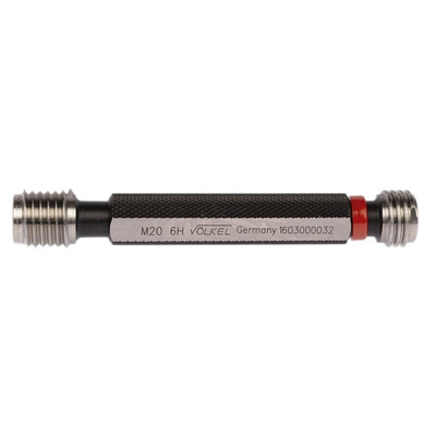 Volkel M20 x 2.5 Plug Thread Gauge Plug Gauge, 2.5mm Pitch Diameter