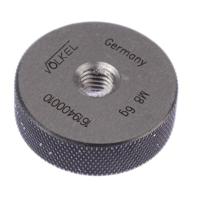 Volkel M8 x 1.25 Ring Thread Gauge Ring Gauge, 1.25mm Pitch Diameter