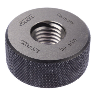 Volkel M18 x 2.5 Ring Thread Gauge Ring Gauge, 2.5mm Pitch Diameter