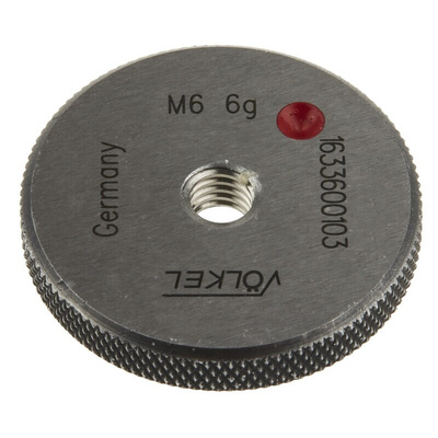Volkel M6 x 1 Ring Thread Gauge Ring Gauge, 1.0mm Pitch Diameter