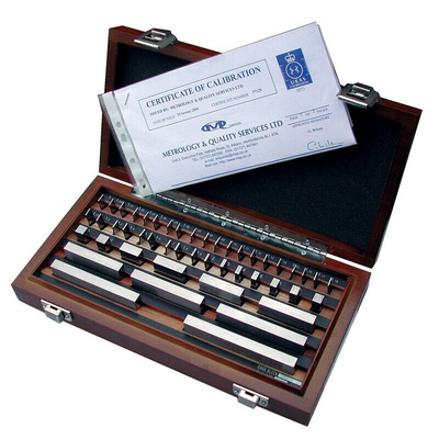 RS PRO Gauge Block Set, 81 piece With UKAS Calibration
