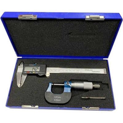 RS PRO Metric & Imperial Caliper and Micrometer Measuring Set
