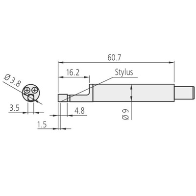 Deep Groove Detector, 2μm Measuring Range, for use with Surftest SJ-210/Surftest SJ-310