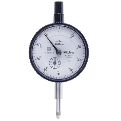 Mitutoyo 2046AMetric Dial Indicator, -10 → +10 mm Measurement Range, 0.01 mm Resolution , ±12 μm Accuracy With
