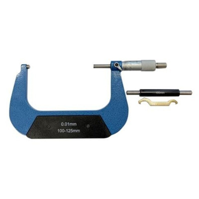RS PRO External Micrometer, Range 100 mm to 125 mm, With UKAS Calibration