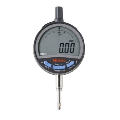 Mitutoyo 543-710BMetric Plunger Digital Indicator, 12.7 mm Measurement Range, 0.01 mm Resolution , 0.02 mm Accuracy