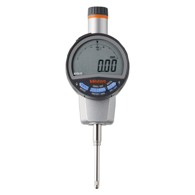 Mitutoyo 543-725BMetric Plunger Digital Indicator, 25.4 mm Measurement Range, 0.01 mm Resolution , 0.02 mm Accuracy