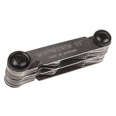MikronTec, 52 Blades Thread Pitch Gauge, Whitworth/Metric thread type