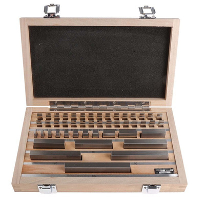 RS PRO Gauge Block Set Steel Metric, 47 piece With UKAS Calibration