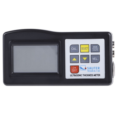 Sauter TD 225-0.1 US Thickness Meter, 1.2mm - 225mm, ±0.5 % Accuracy, 0.1 mm Resolution, Digital Display