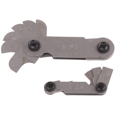 RS PRO Radius Gauge Set Imperial 16 Blades 1/64in 17/62 in, 33/64 in 1/32 in, 9/32 in