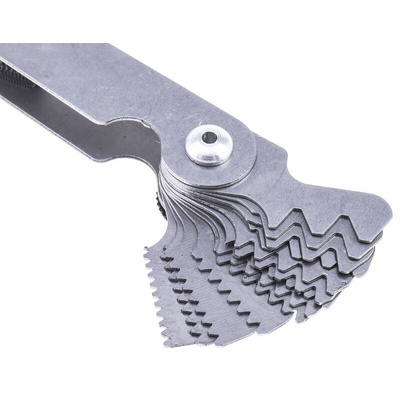 RS PRO, 27 Blades Thread Pitch Gauge, Imperial thread type