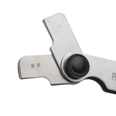 RS PRO Radius Gauge Set Metric 16 Blades 0.25mm 0.75mm to 13mm