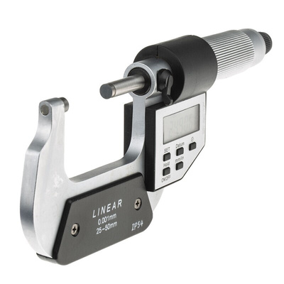 RS PRO External Micrometer, Range 25 mm →50 mm