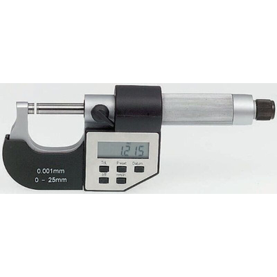 RS PRO External Micrometer, Range 0 mm →25 mm