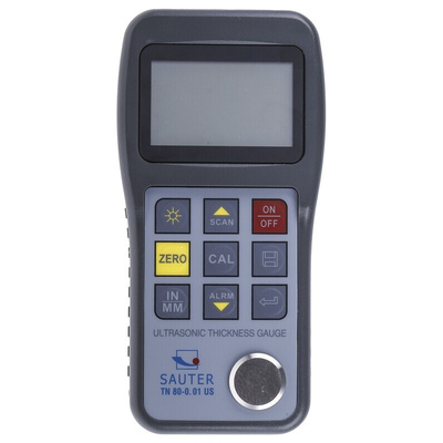 Sauter TN 80-0.01 US Thickness Meter, 0.75mm - 80mm, 0.01 Accuracy, 0.1 mm Resolution, LCD Display